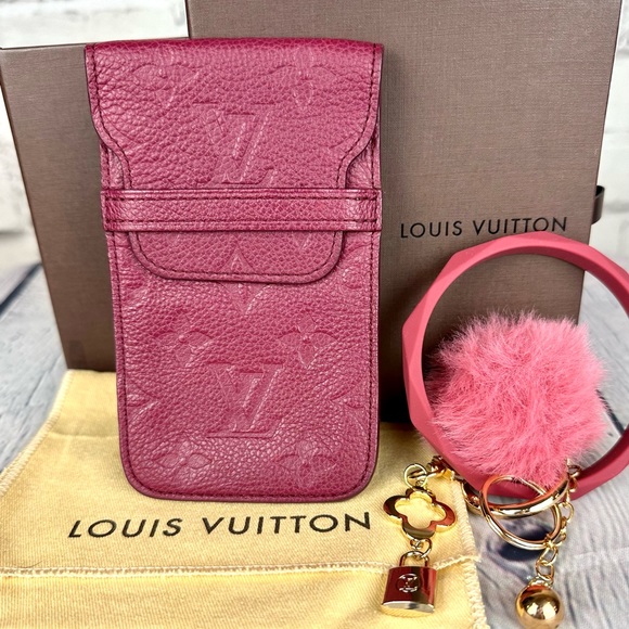 Louis Vuitton empreinte Monogram leather wristlet pouch with keychain - Picture 1 of 14